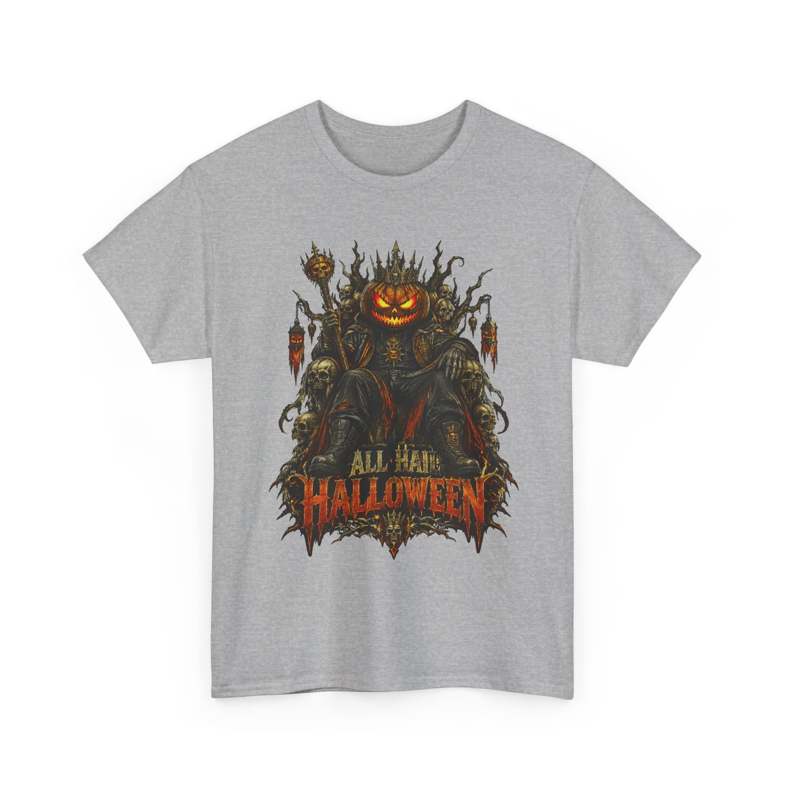 Halloween Pumpkin Throne Tee - Image 9