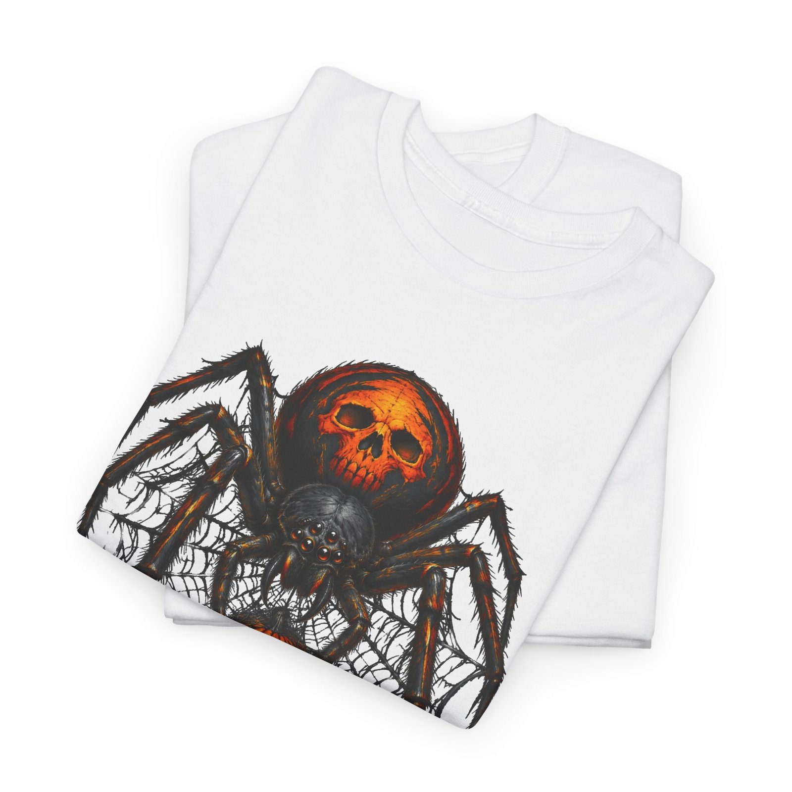 Spider Skull Tee — "Welcome to My Web" Halloween Graphic T-Shirt - Image 3