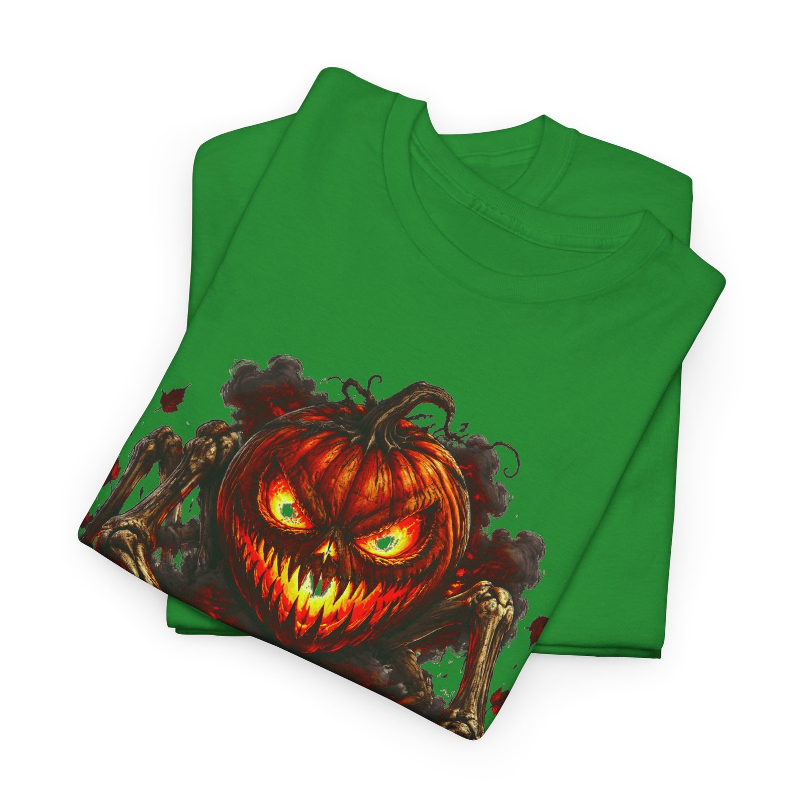 Pumpkin From Hell T-Shirt — Scary Jack-O'-Lantern Halloween Tee - Image 15