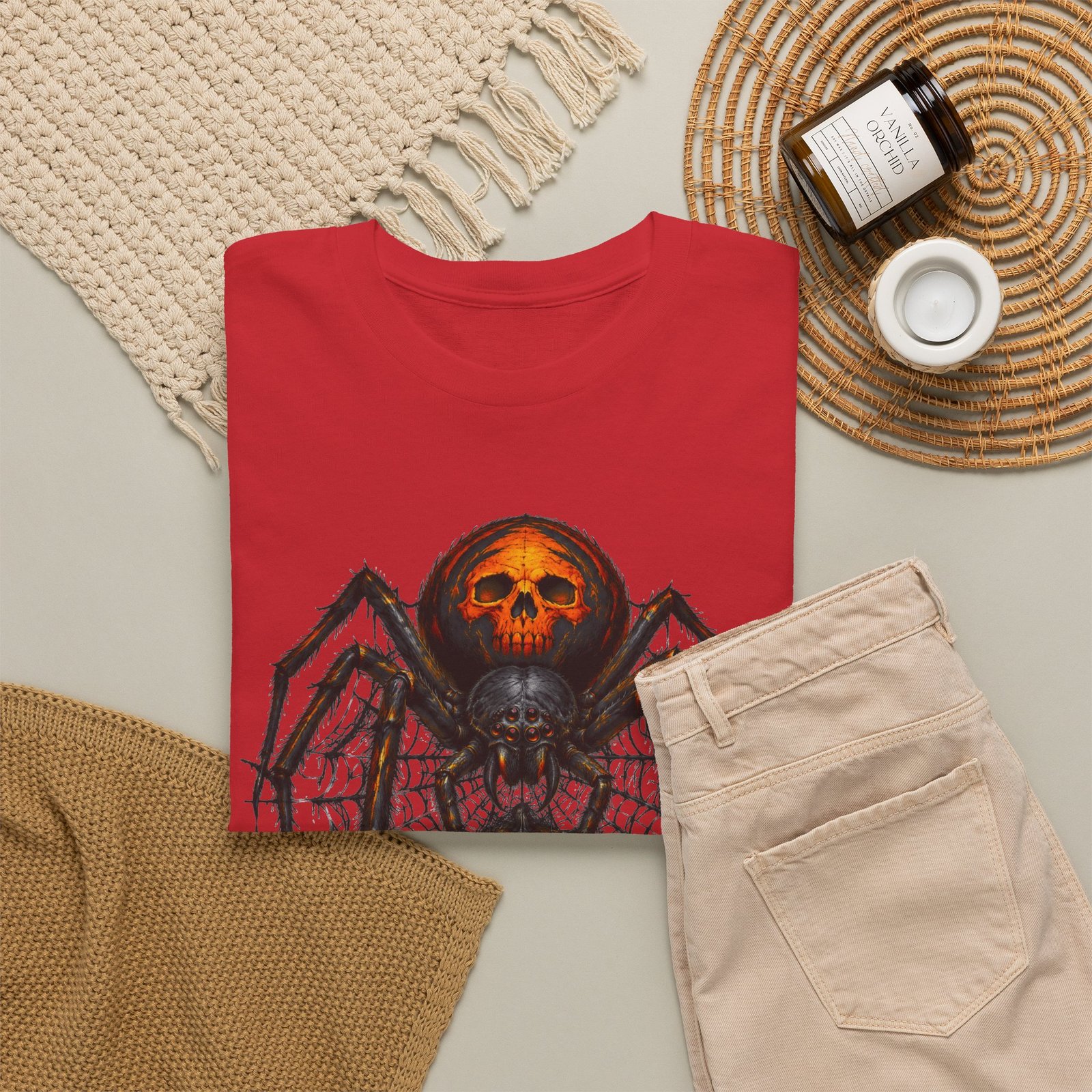 Spider Skull Tee — "Welcome to My Web" Halloween Graphic T-Shirt - Image 28