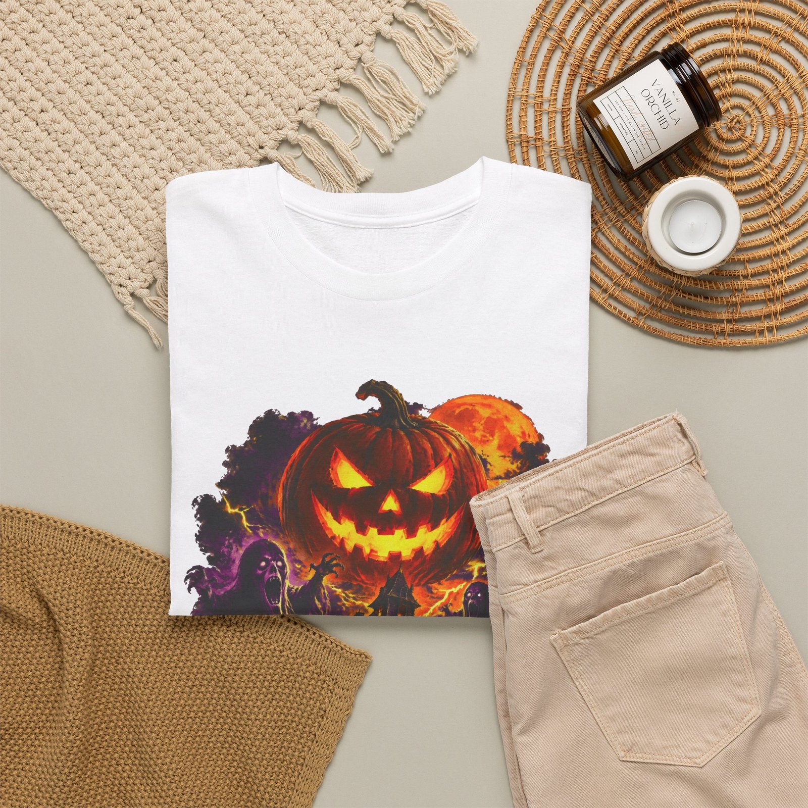 Halloween Night T-Shirt — Jack-O'-Lantern Horror Graphic Tee - Image 4